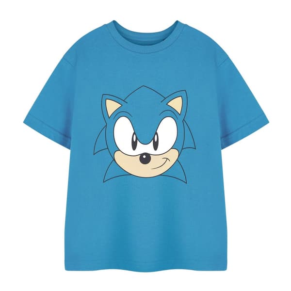 Sonic The Hedgehog T-shirt med ansikte för pojkar