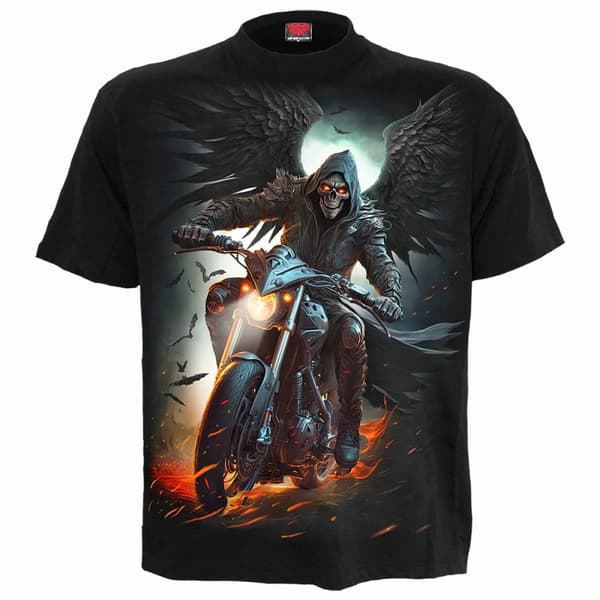 Spiral Direct Unisex Adult Night Rider Short-Sleeved T-Shirt