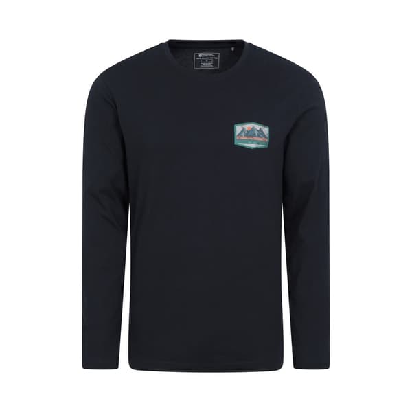Mountain Warehouse Mens Badge Organic Long-Sleeved Top