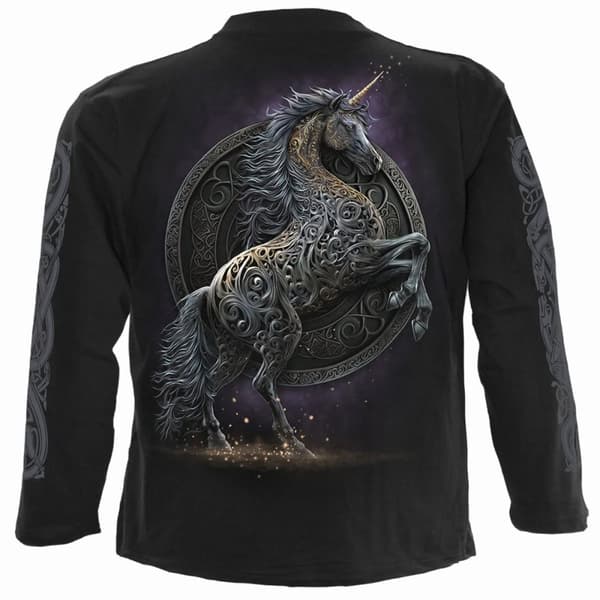 Spiral Direct Unisex Vuxen Celtic Unicorn Långärmad T-shirt