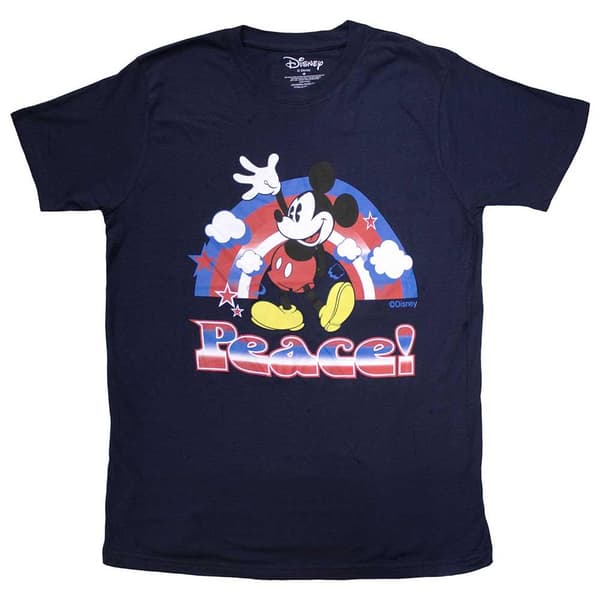 Mickey Mouse Unisex Adult Peace T-Shirt