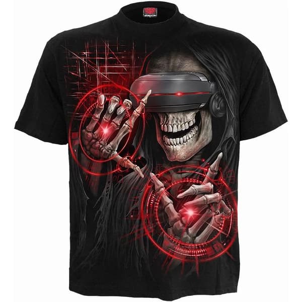 Spiral Direct T-shirt Cyber Death för barn/ungdomar Black 15-16 Years
