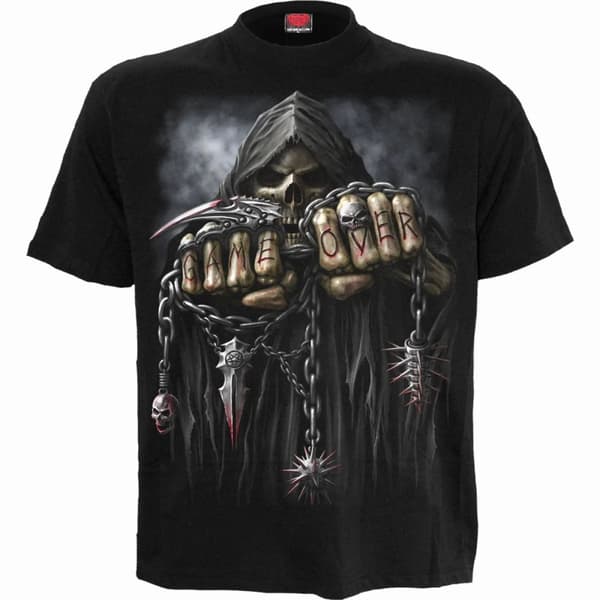 Spiral Direct Barn/Kids Game Over T-Shirt Black 15-16 Years