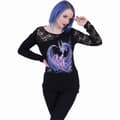Miniatyrbilde 2 av 2: Spiral Direct Womens/Ladies Maternal Instincts One Shoulder Long-Sleeved Top