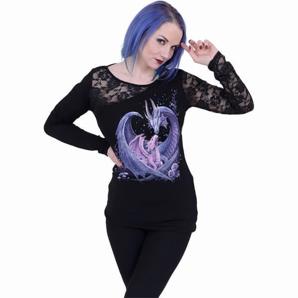 Spiral Direct Womens/Ladies Maternal Instincts One Shoulder Long-Sleeved Top