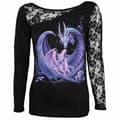 Miniatyrbilde 1 av 2: Spiral Direct Womens/Ladies Maternal Instincts One Shoulder Long-Sleeved Top
