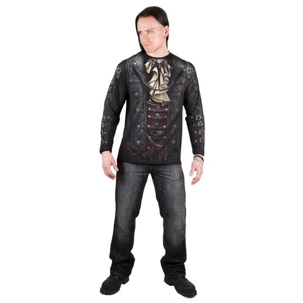 Spiral Direct Unisex Adult Goth Wrap Långärmad T-shirt