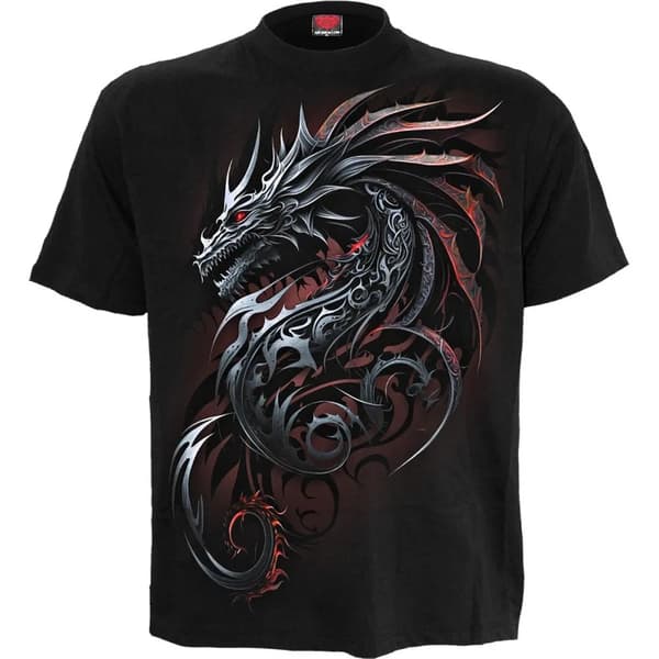 Spiral Direct Unisex Adult Dragon Shards T-Shirt Black L