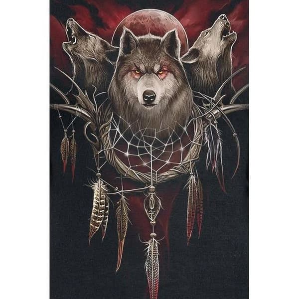 Spiral Direct Womens/Ladies Cry Of The Wolf Batwing Sleeve Top