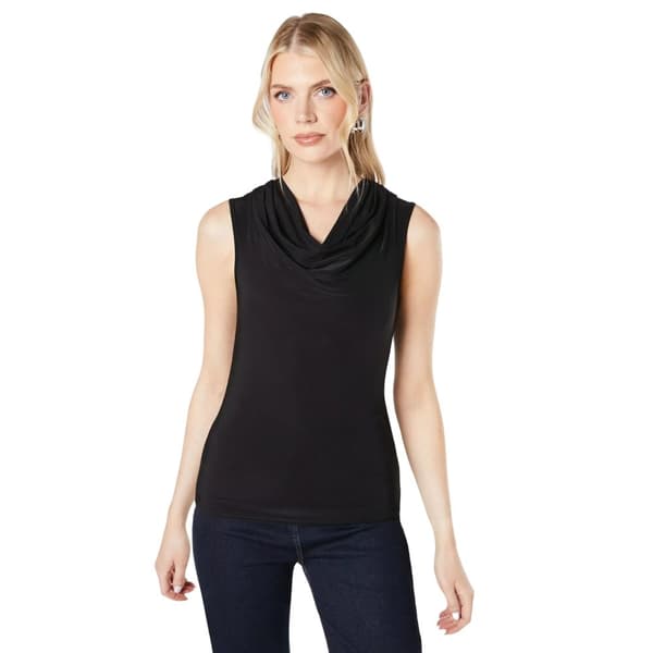 Principles Soft Touch Cowl Neck-topp för dam och dam Black 10 UK