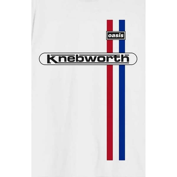 Oasis Unisex Adult Knebworth Vertical Stripe T-Shirt