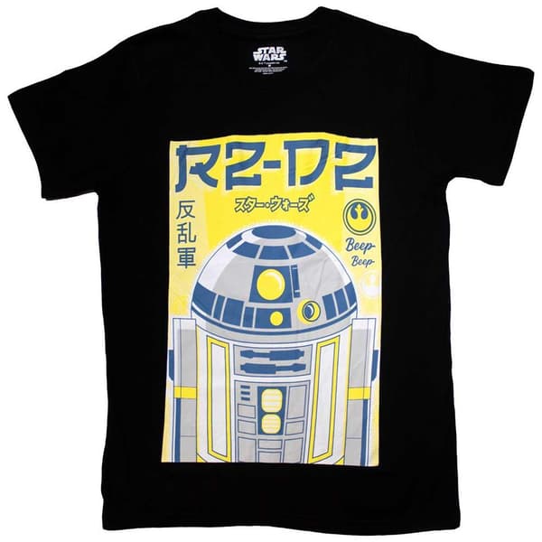 Star Wars Unisex Vuxen R2-D2 Japansk T-shirt Black M