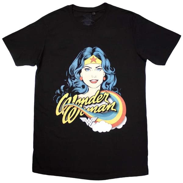 Wonder Woman Unisex Adult Rainbow T-Shirt