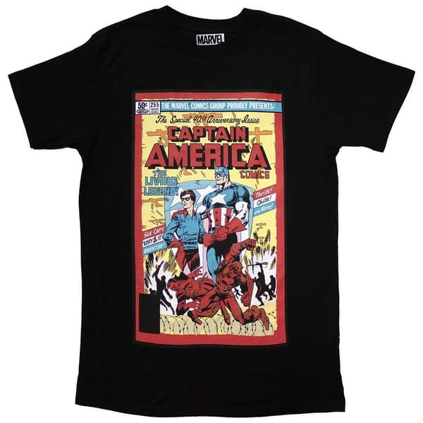 Captain America Unisex Vuxen Living Legend Comic Cover T-shirt