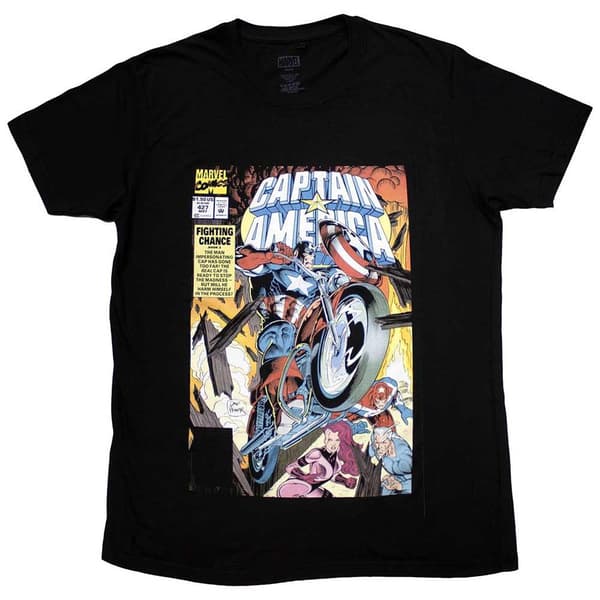 Marvel Comics Unisex Vuxen Captain America Wheel Comic Cover T-shirt