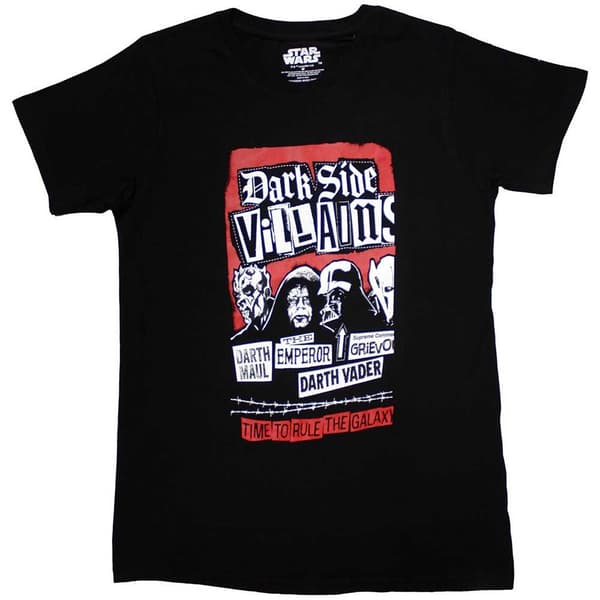 Star Wars Unisex Adult Dark Side Villains T-Shirt Black L