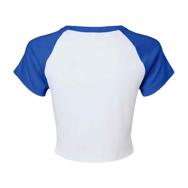 Bella + Canvas Womens/Ladies Micro-Rib Raglan Crop Top
