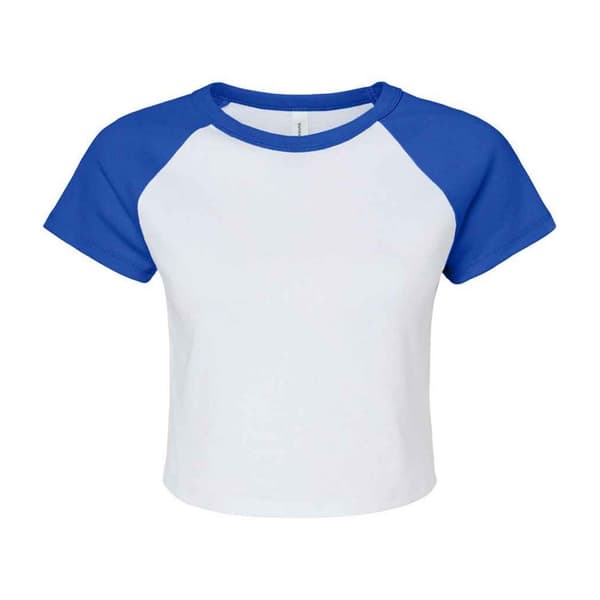Bella + Canvas Womens/Ladies Micro-Rib Raglan Crop Top