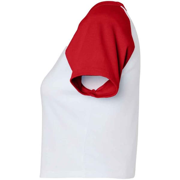 Bella + Canvas Womens/Ladies Micro-Rib Raglan Crop Top