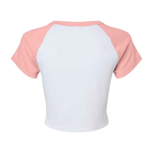 Bella + Canvas Womens/Ladies Micro-Rib Raglan Crop Top
