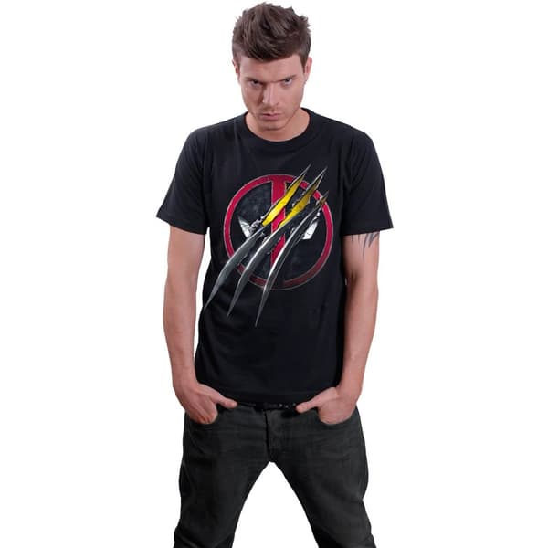 Spiral Direct Unisex Adult Slashed Deadpool T-Shirt