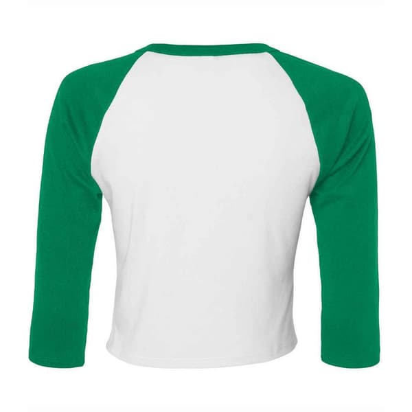 Bella + Canvas T-shirt med 3/4-ärm, Micro-Rib Raglan, dam/dam
