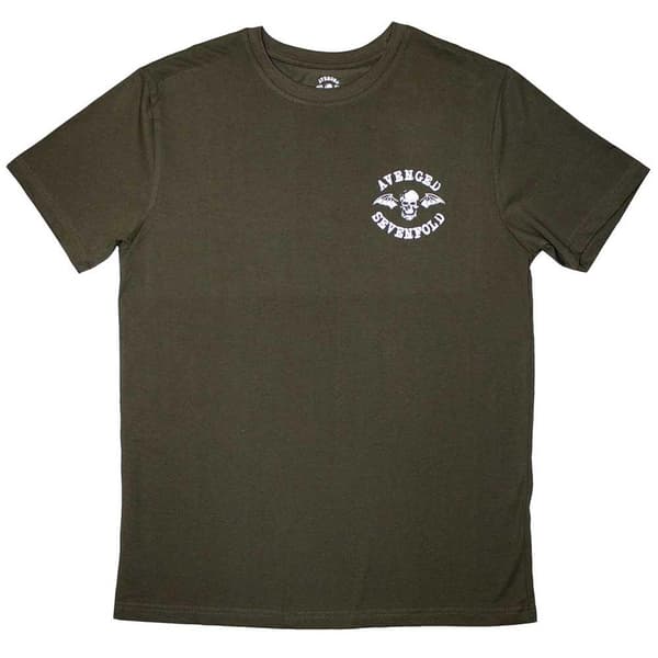 Avenged Sevenfold Unisex Adult Mini Classic Deathbat T-Shirt Green XL