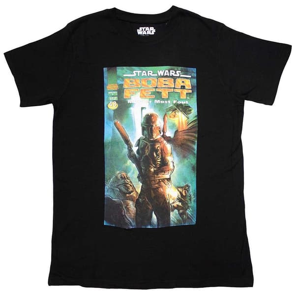Star Wars Unisex Vuxen Boba Fett Comic Cover T-shirt Black XL
