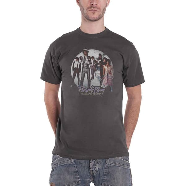 Prince Unisex T-shirt til voksne med lilla regn cirkel