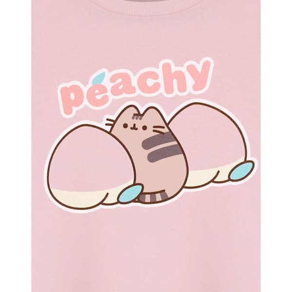 Pusheen Womens/Ladies Peachy Short-Sleeved Crop T-Shirt