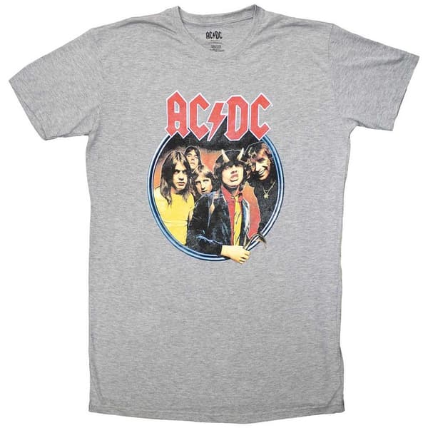 AC/DC Womens/Ladies Highway To Hell Circle T-Shirt Grey XXS