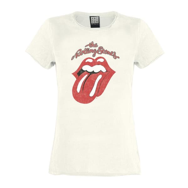 Amplified Womens/Ladies Vintage Tongue The Rolling Stones T-Shirt