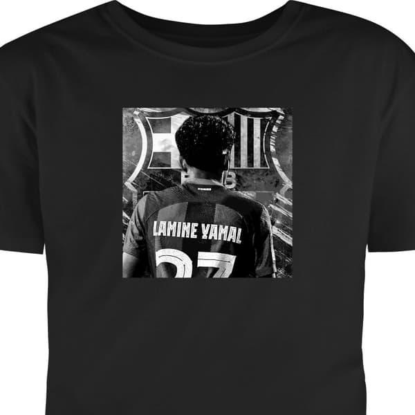 T-shirt för Barn | Klassisk Barn-T-shirt Lamine Yamal Svart 9-