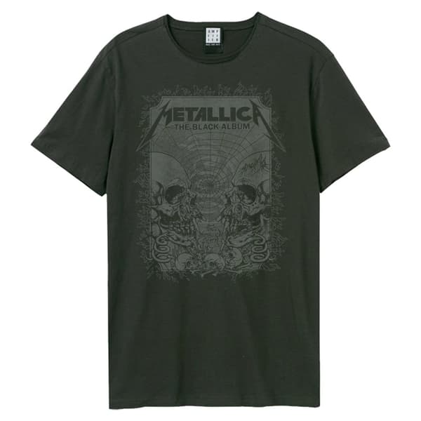 Amplified Unisex vuxen The Black Album Metallica T-Shirt Charcoal M