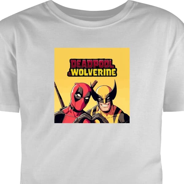 T-shirt för Barn | Klassisk Barn-T-shirt Deadpool & Wolverine Grå 9-11 År T-shirt för Barn | Klassisk Barn-T-shirt Deadpool & Wolverine Grå 9-11 År
