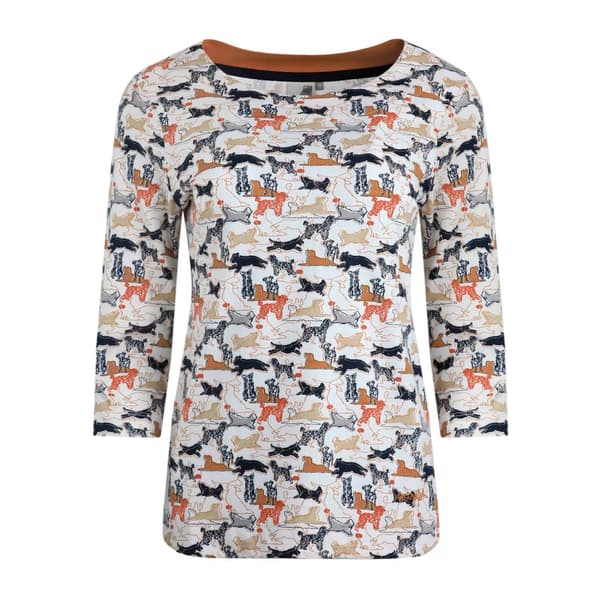 Weird Fish Womens/Ladies Pinto Dog Print Jersey Organic T-Shirt