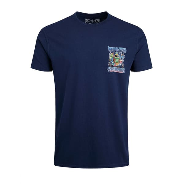 Weird Fish Mens Sea Shanties Back Print T-Shirt Dark Blue L