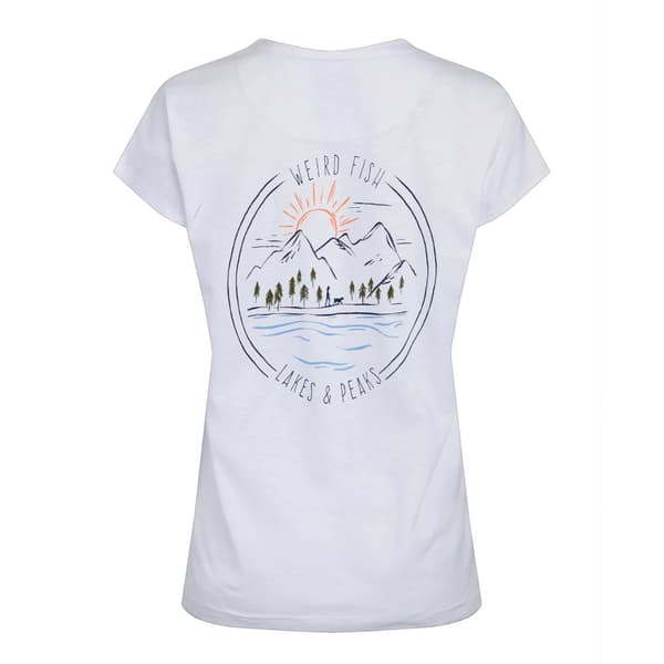 Weird Fish Dam/Ladies Wander T-shirt med grafiskt tryck och slubb