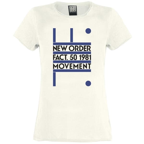 Amplified Womens/Ladies Movement New Order T-Shirt Vintage White M