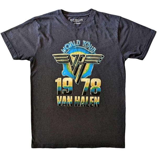 Van Halen Unisex World Tour ´78 T-shirt til voksne Black XXL