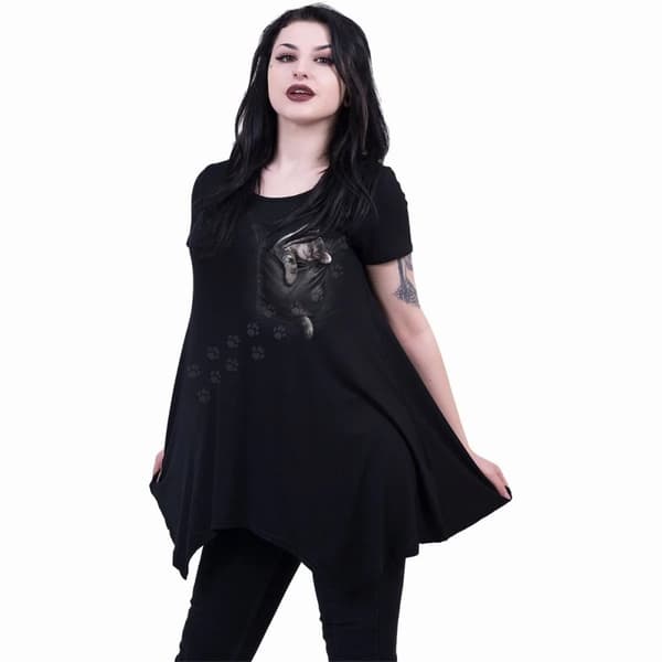 Spiral Direct Kortärmad T-shirt - Pocket Kitten - dam/dam