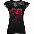 Miniatyrbillede 1 af 2: Spiral Direct Womens/Ladies Bleeding Heart Capped Sleeved Top