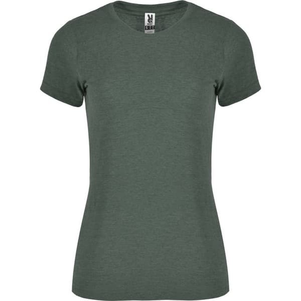 Roly Womens/Ladies Fox Heather Short-Sleeved T-Shirt Bottle Green XXL