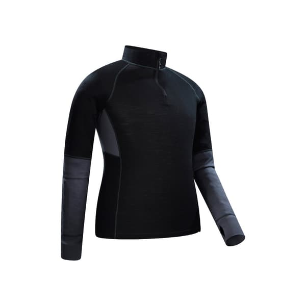 Mountain Warehouse Mens Ultra Merino Wool Zip Neck Base Layer Top