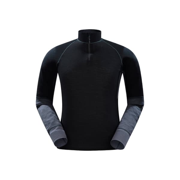 Mountain Warehouse Mens Ultra Merino Wool Zip Neck Base Layer Top