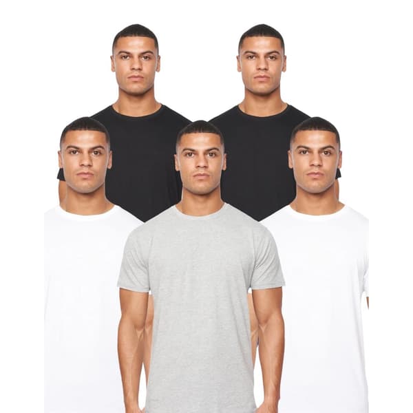 Duck and Cover Mens Caplaz Plain T-Shirt (Pack of 5)