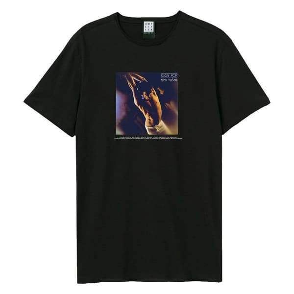 Amplified Unisex Adult New Values Iggy Pop Back Print T-Shirt