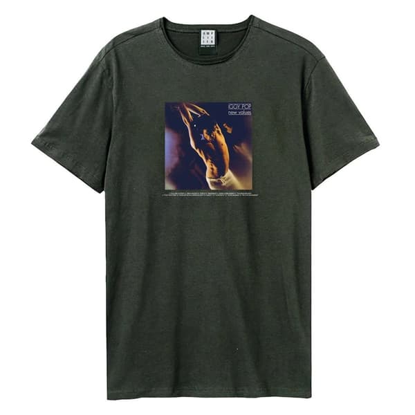 Amplified Unisex Vuxen New Values Iggy Pop T-shirt med ryggtryck
