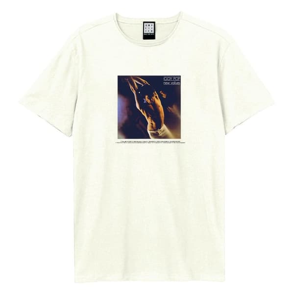 Amplified Unisex Vuxen New Values Iggy Pop T-shirt med ryggtryck