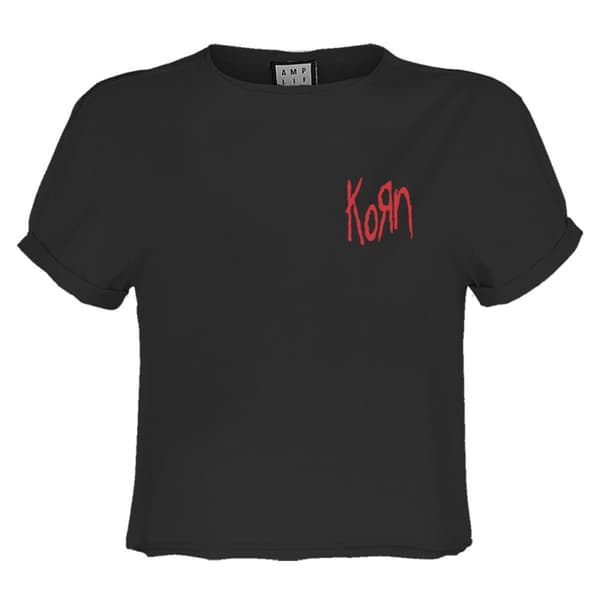 Amplified Dam/Ladies Lineart Issues Korn Crop T-Shirt